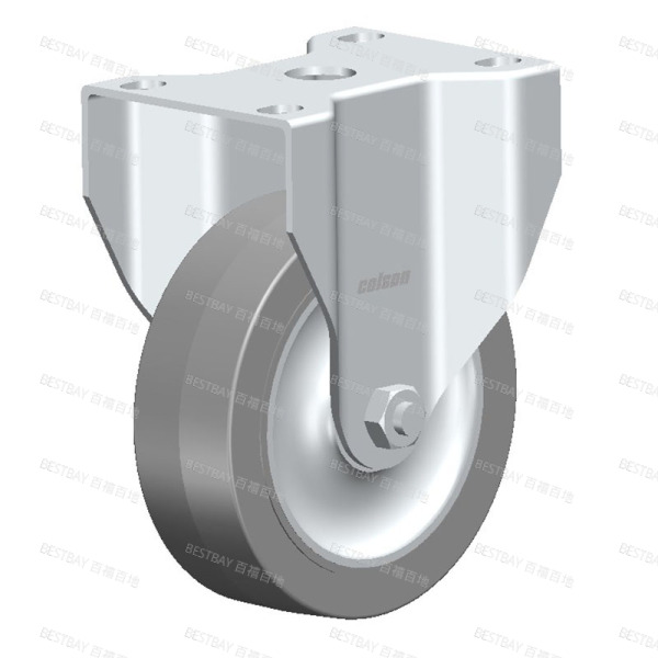 科顺脚轮 COLSON 2系列4寸平底固定超级人造胶(平边)脚轮(特尔灵) 2-4608-441