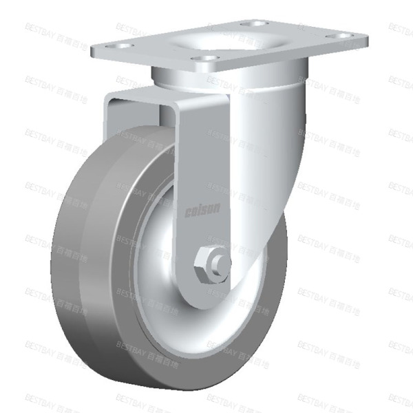 科顺脚轮 COLSON 2系列4寸平底活动超级人造胶(平边)脚轮(一体滚珠) 2-4646-445