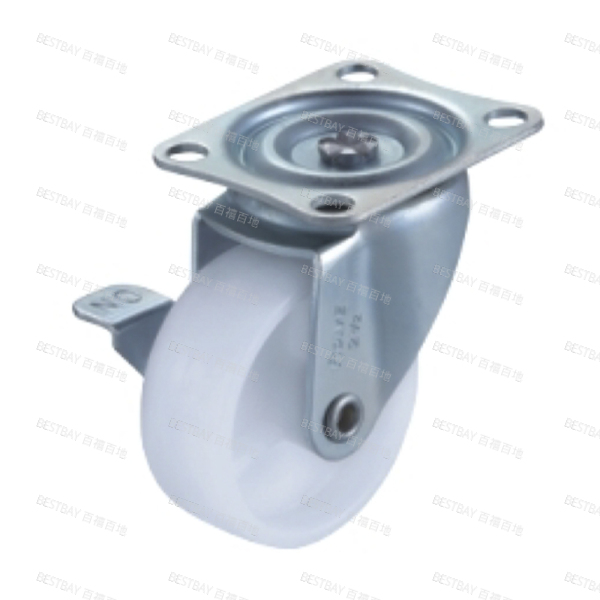 路威脚轮 ROLVE 10系列1.5寸平底活动尼龙单刹脚轮(轴套) 10-15101-4