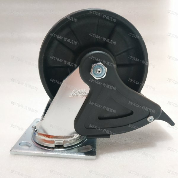 科顺脚轮 COLSON 4系列6寸平底活动美力尼龙全刹脚轮(滚柱) 4-6109-539BRK4